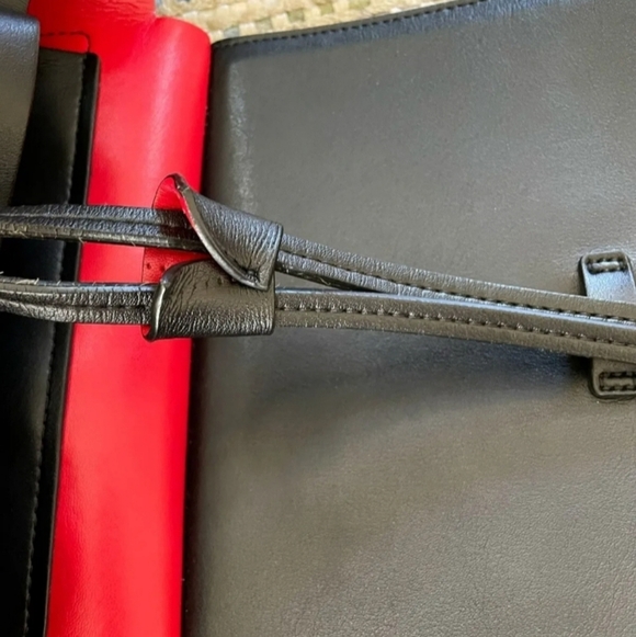 MANSUR GAVRIEL Authentic Large Black Leather Drawstring Backpack Red Interior main image 9